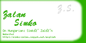 zalan simko business card